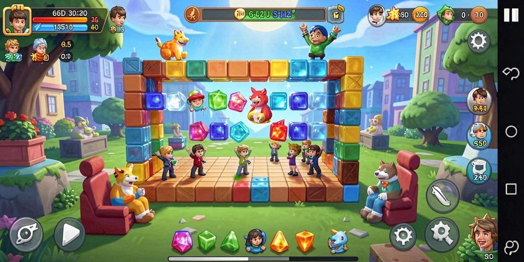 Screenshot gameplay 66D menunjukkan tantangan puzzle yang menarik.