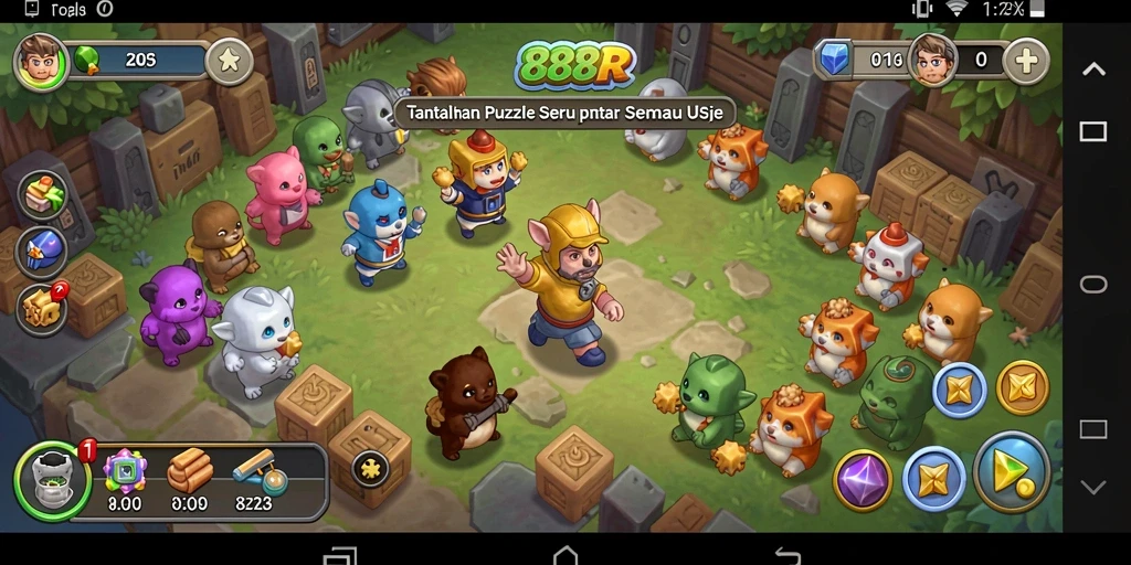 Tampilan gameplay menarik dari 888R dengan berbagai tantangan puzzle.