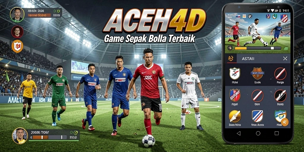 Tampilan gameplay mendebarkan di ACEH4D dengan aksi sepak bola yang seru.