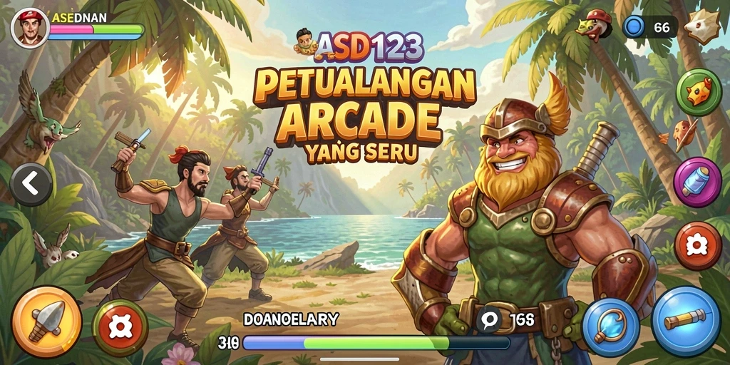Tampilan gameplay seru ASD123 dengan aksi cepat di dalam game Arcade.