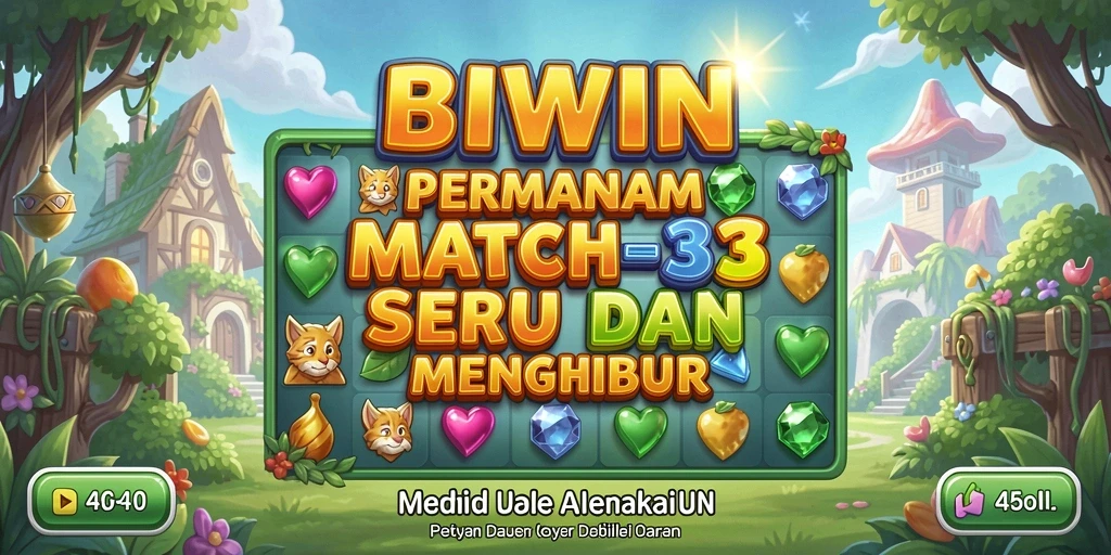 Tampilan gameplay seru di BIWIN dengan kombinasi elemen match-3.