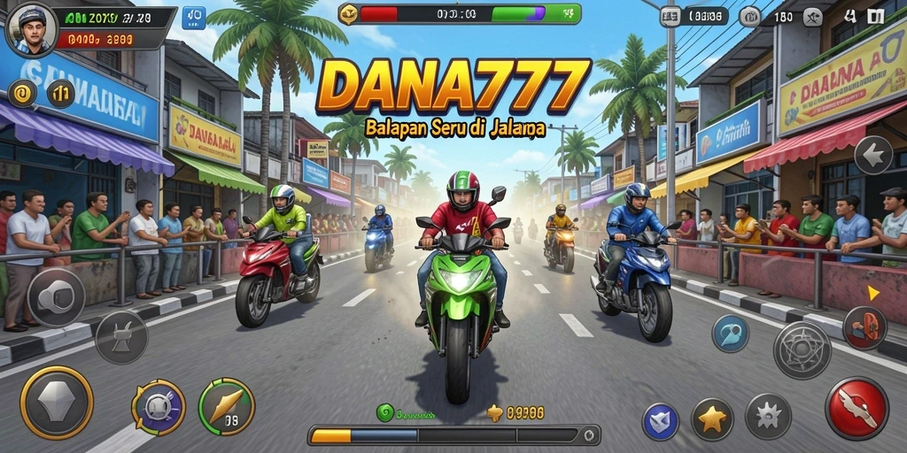 Tampilan gameplay balapan yang menegangkan dan penuh aksi.