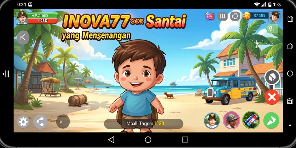 Tampilan gameplay INOVA77 menunjukkan keseruan permainan Casual yang menarik.