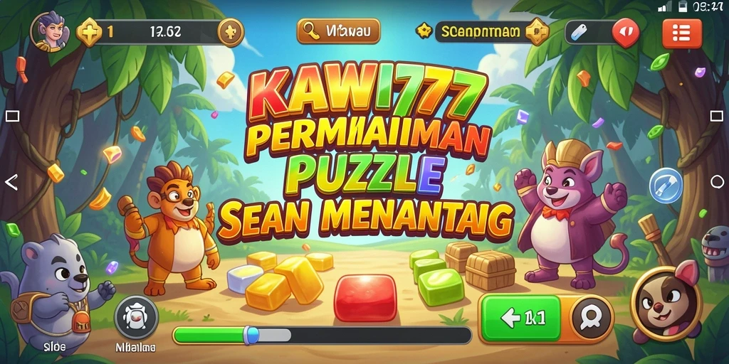 Tampilan gameplay seru KAWI777 di tengah tantangan puzzle.
