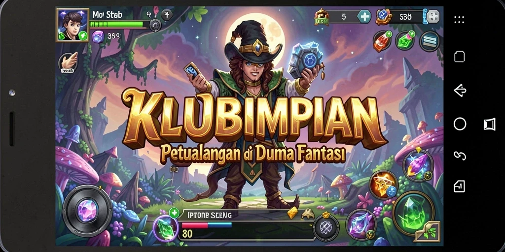 Tampilan gameplay KLUBIMPIAN dengan aksi petualangan yang seru.