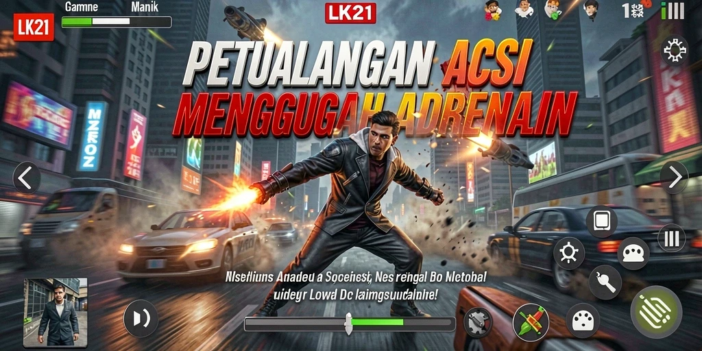 Tampilan gameplay LK21 yang mendebarkan dan penuh aksi.