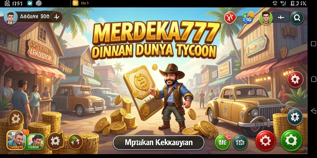 Tampilan gameplay seru dari MERDEKA777 dalam dunia Tycoon.