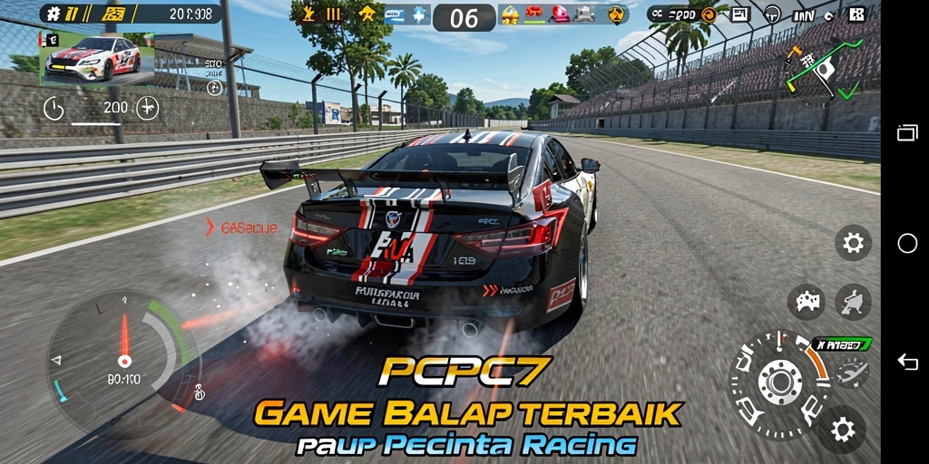 Menampilkan aksi balap seru dalam PCPC7.