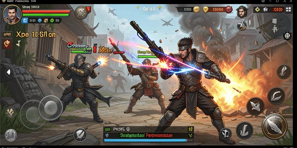 Tampilan gameplay PK95 yang penuh strategi dan taktik menarik.