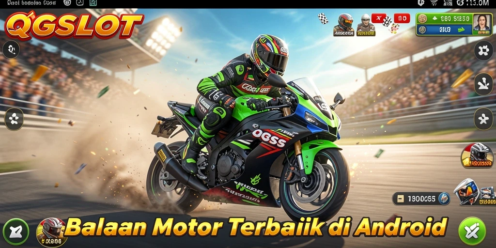 Gambaran gameplay mendebarkan dari balapan motor di QQSLOT.