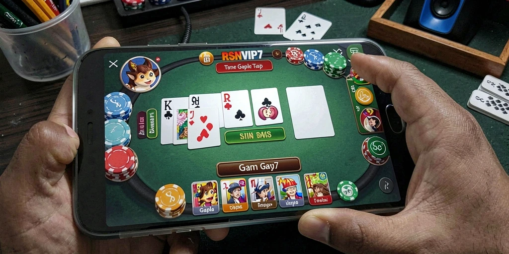 Tampilan gameplay RSNVIP7 yang seru saat bermain Gaple.
