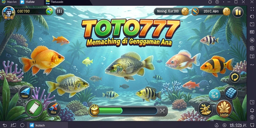 Screenshot gameplay TOTO777 yang menampilkan aksi memancing yang seru.