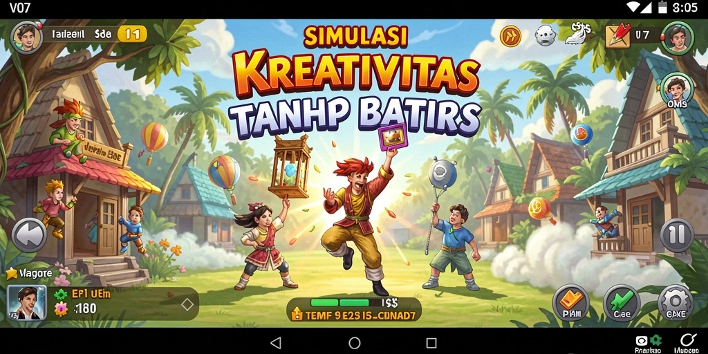 Tampilan gameplay menarik dari <strong>V07</strong> dalam dunia simulasi yang kreatif.