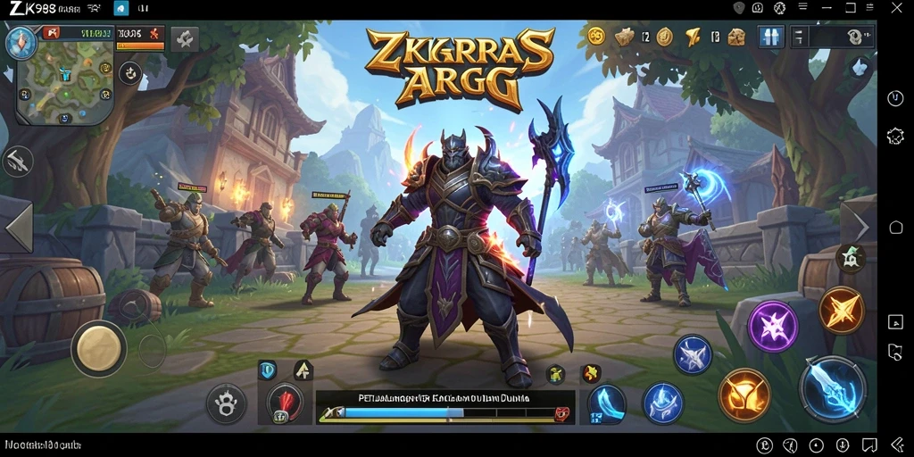 Screenshot menunjukkan aksi pertarungan epik dalam ZK988.